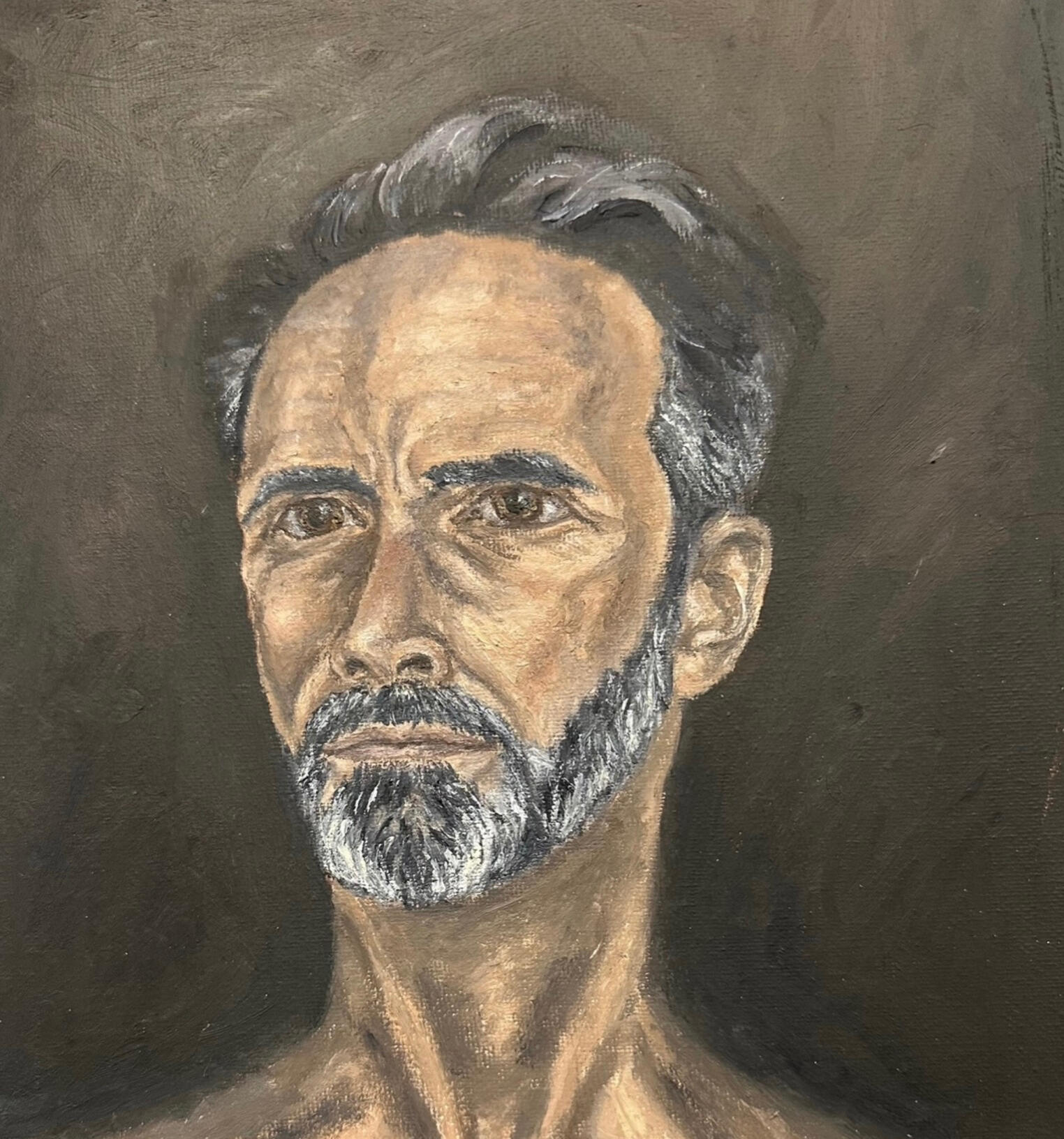 Portrait of Sinjen man with beard